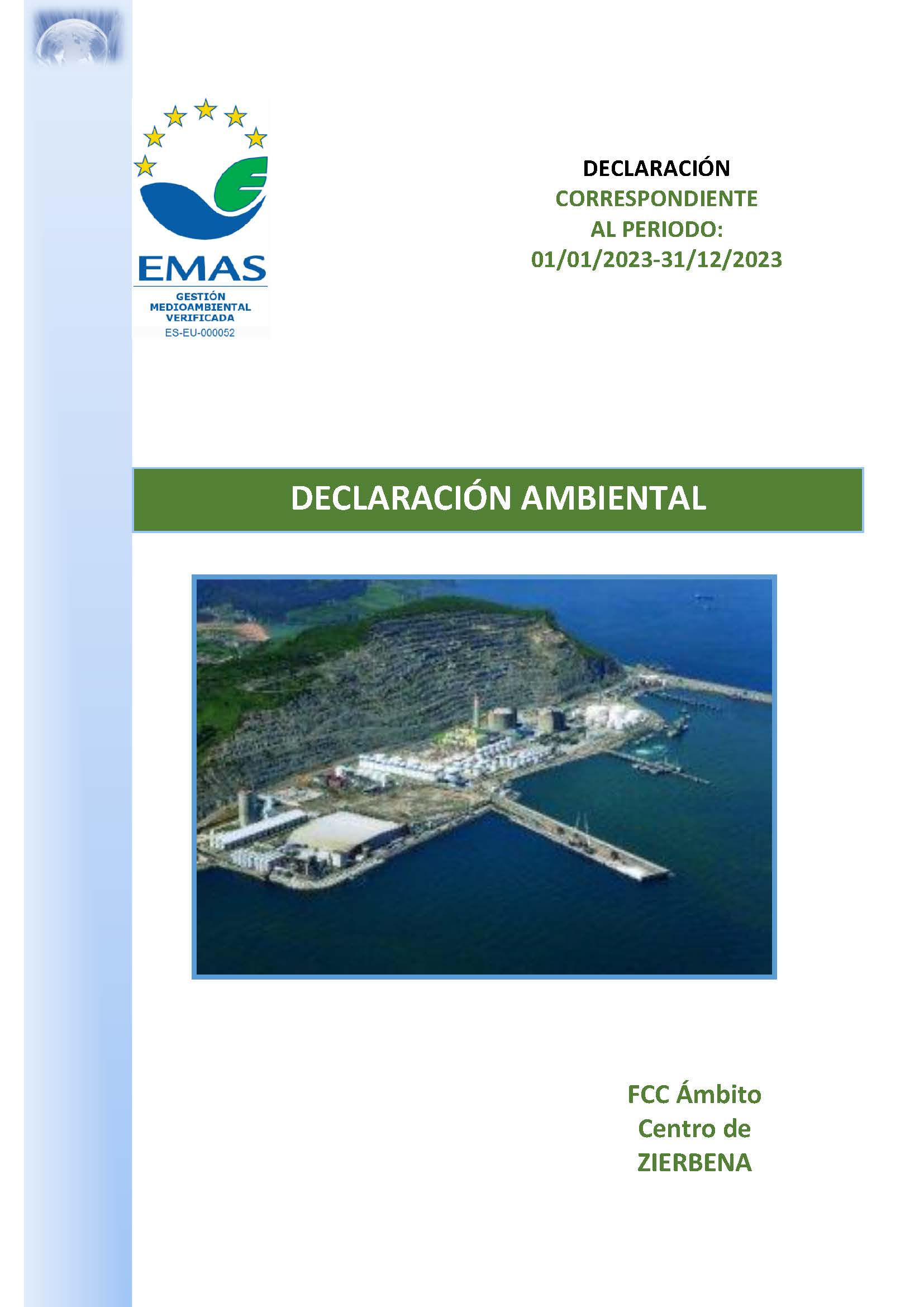 Declaración Ambiental ZIERBENA